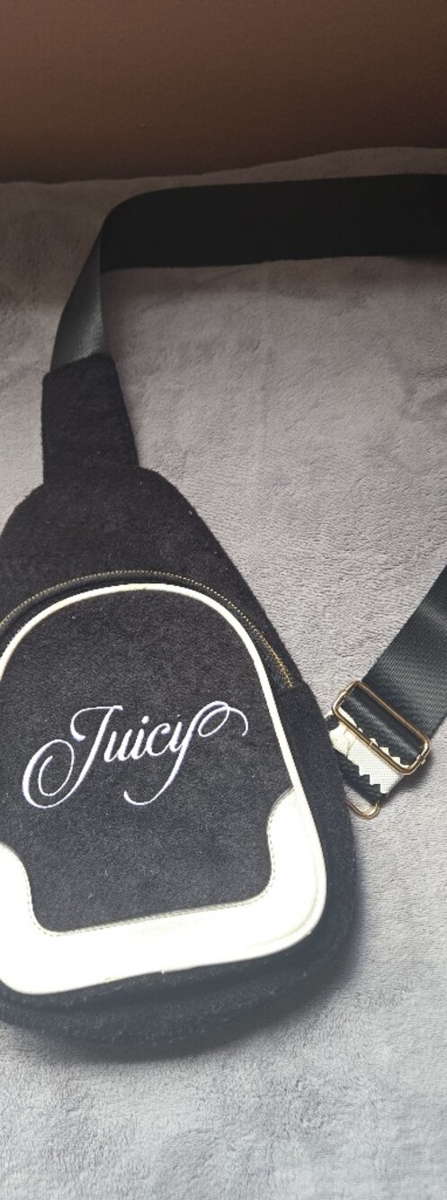 Juicy Couture Black Logo Crossbody Belt Bag
